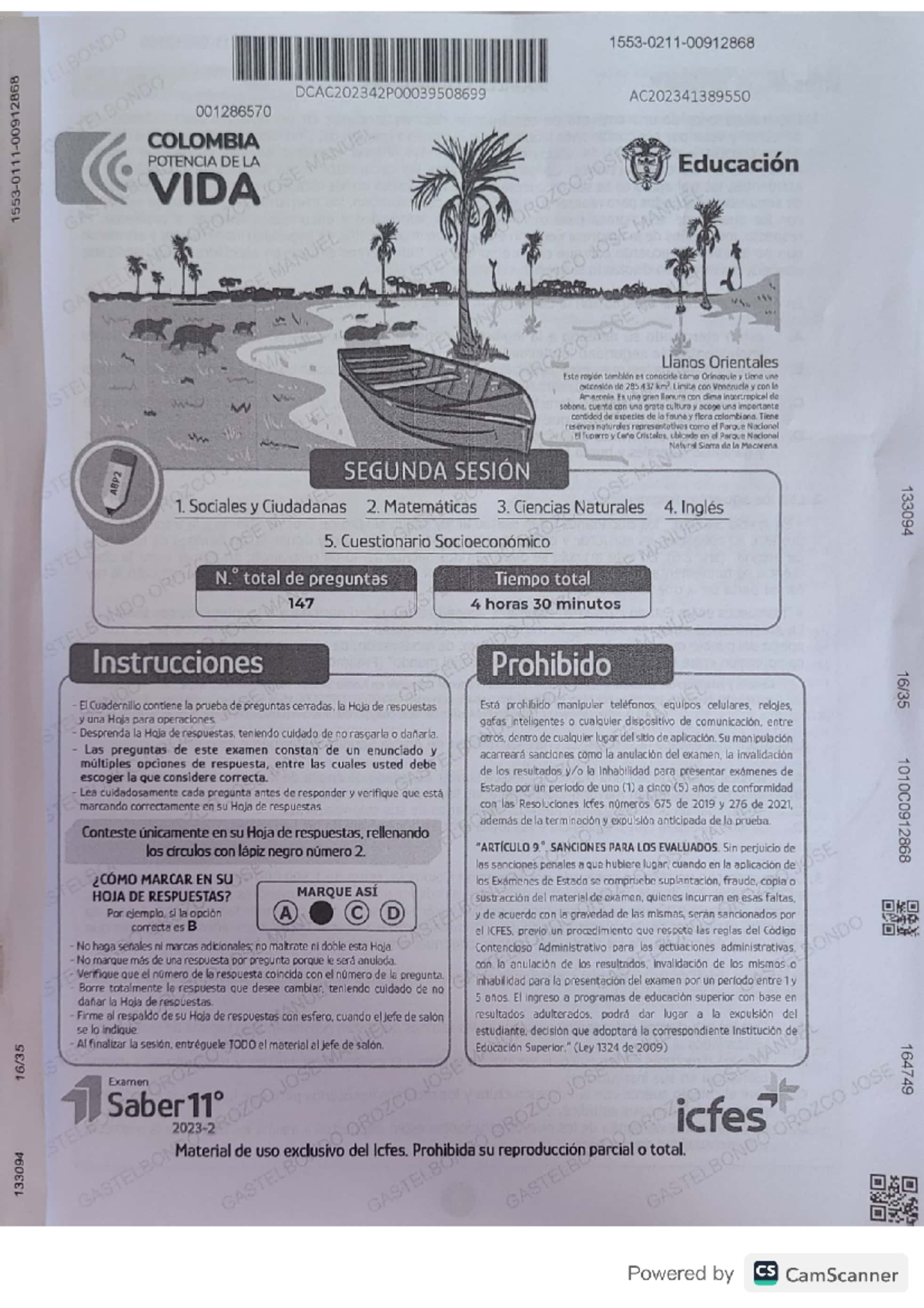 Icfes agosto 2023 s2 v2 - Simulacros icfes - Studocu