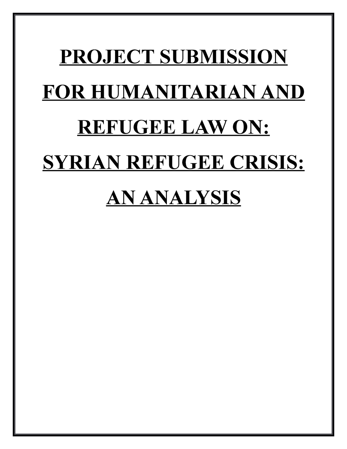 refugee law dissertation topics