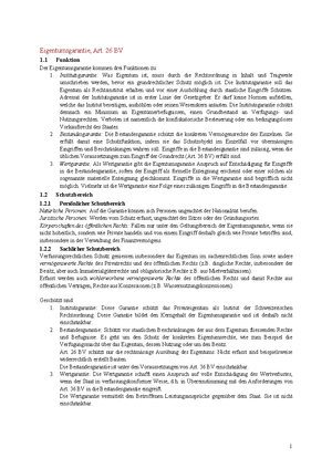 Eigentumsgarantie - Zusammenfassung Grundrechte - StuDocu