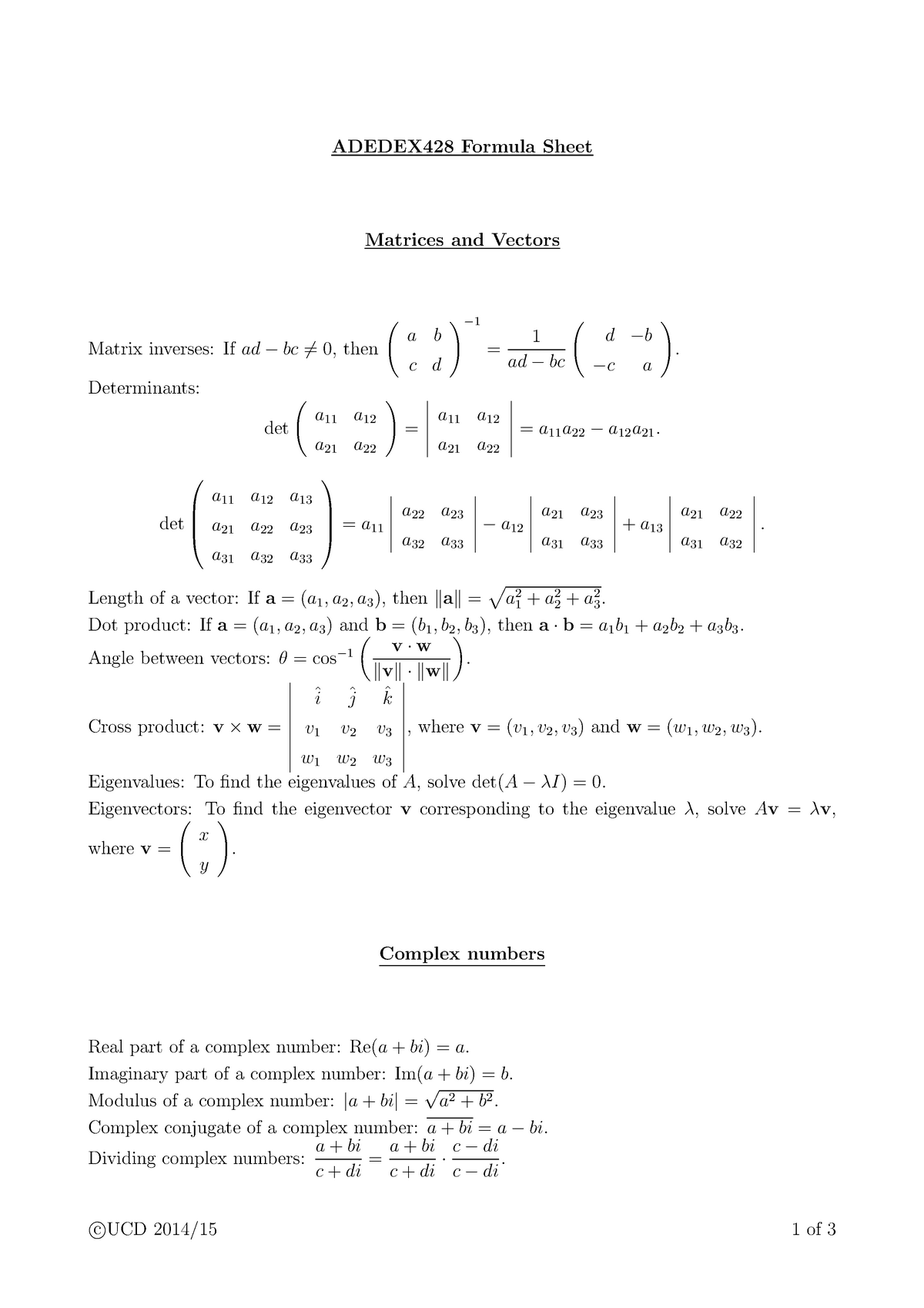 formula-sheet-matrices-and-differntiation-adedex428-formula-sheet-matrices-and-vectors-matrix