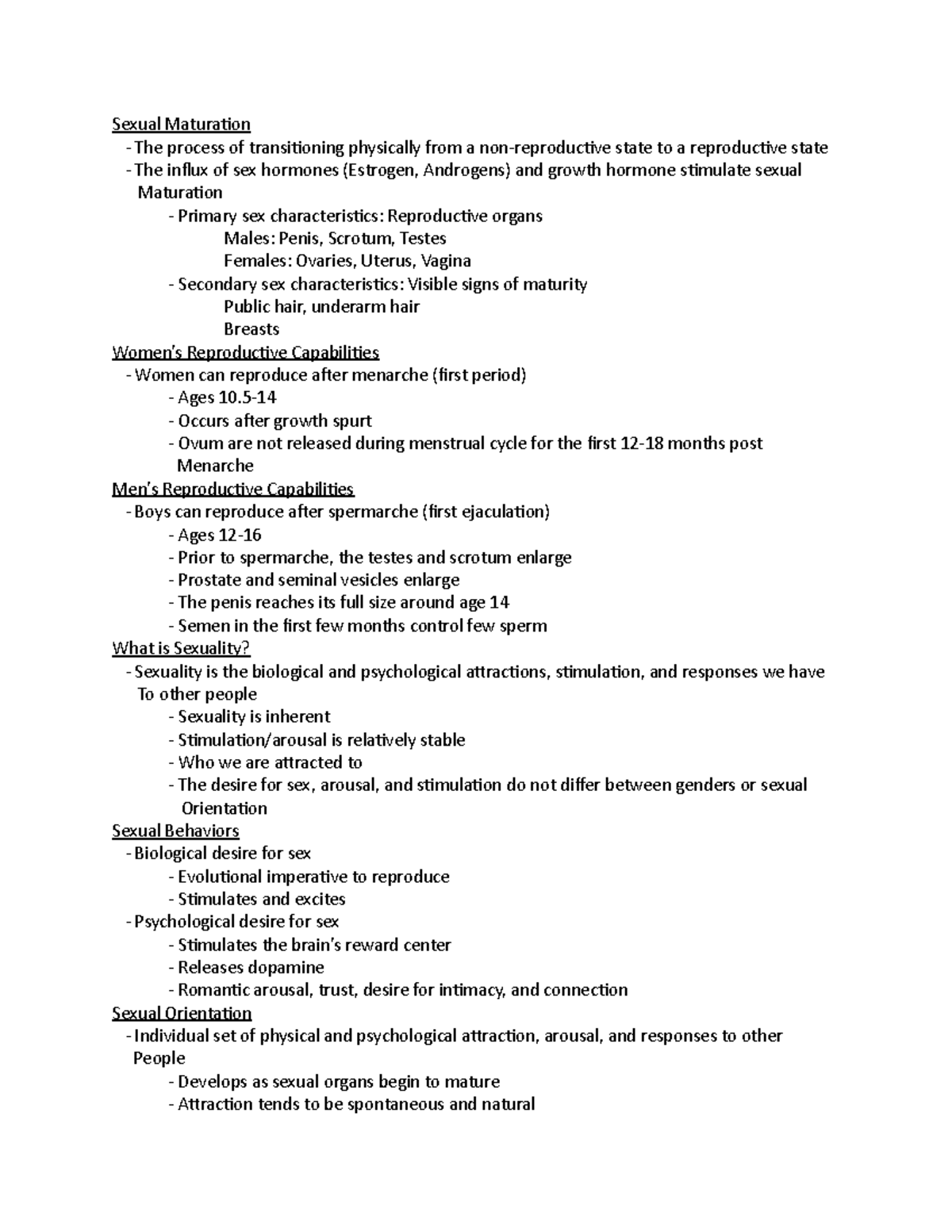 Developmental Psychology Chpt 15 - Sexual Maturation - The process of ...