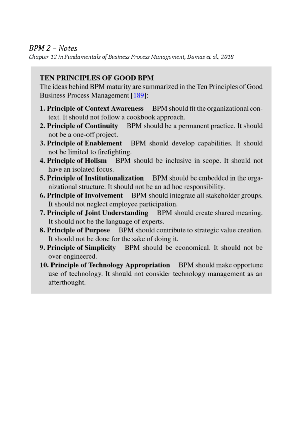Business Process Management Lecture 2 - Notes - StuDocu