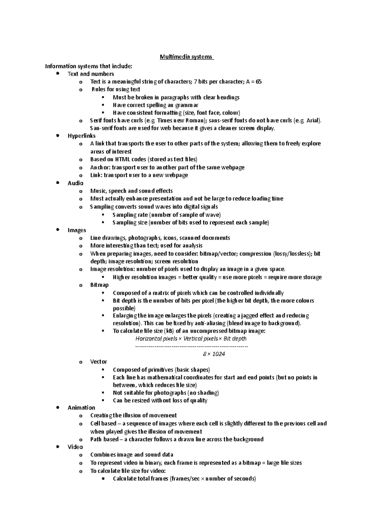 Multimedia systems AJ Multimedia systems Information systems that