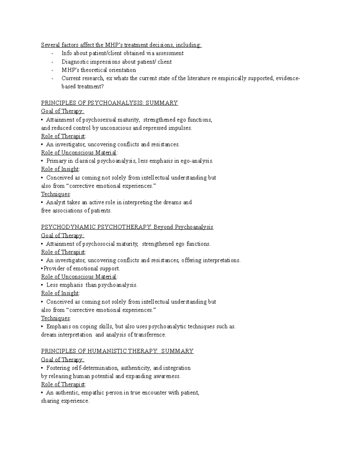 9 26-10 1 - Lecture notes 6 - Several factors affect the MHP’s ...