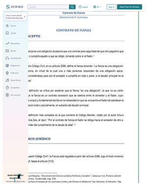 Pdf-contrato-de-fianza de derecho Mercantil - Contrato de FianzaContrato de  Fianza Derecho Civil - Studocu