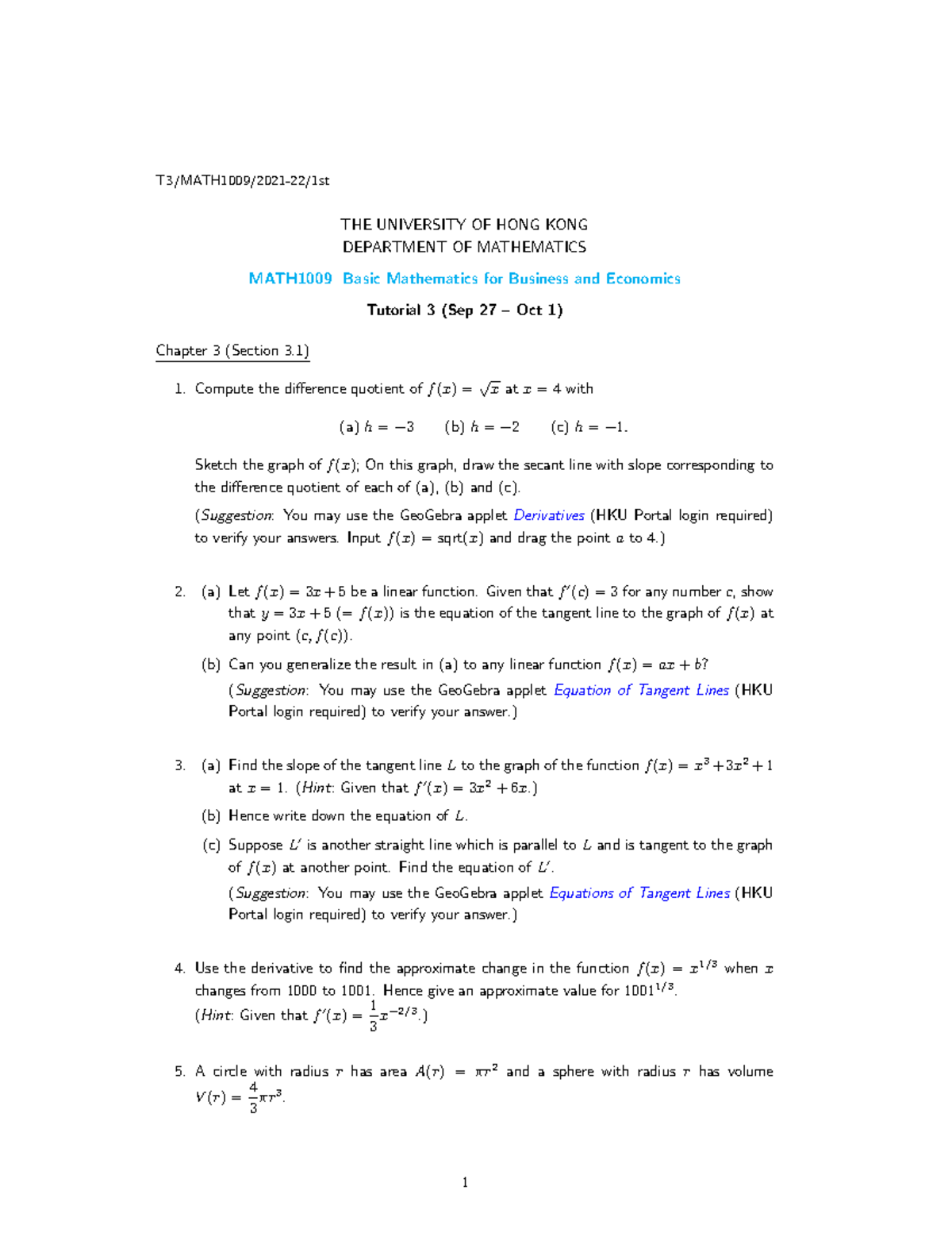 Tutorial 3(1009)(21-22 First)Tutorial 3(1009)(21-22 First) - T3 ...