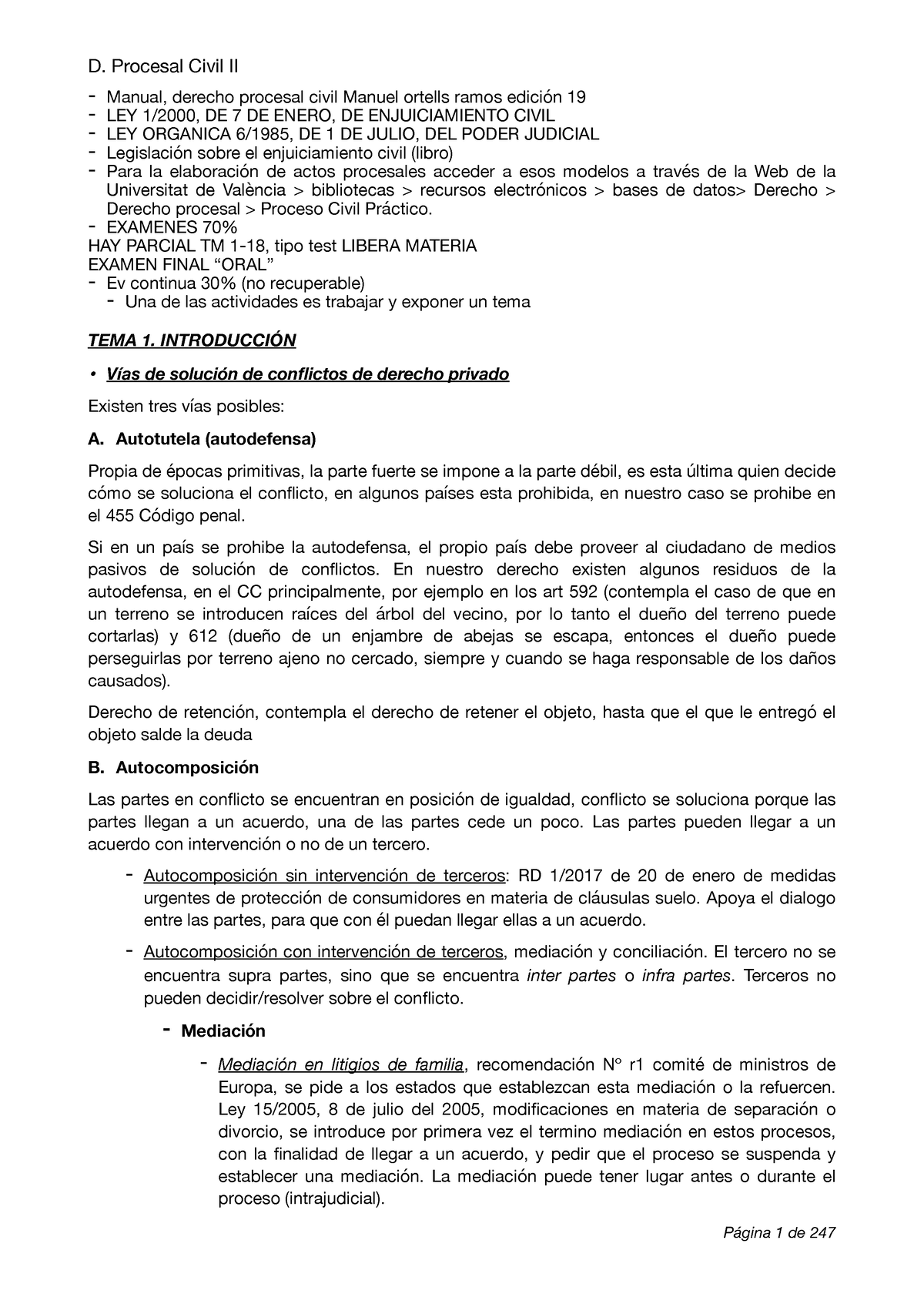 D. Procesal II - Manual, Derecho Procesal Civil Manuel Ortells Ramos ...