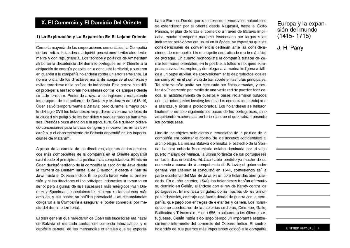PARRY, John, H., Europa y la expansión del mundo, 1415-1715, México, F