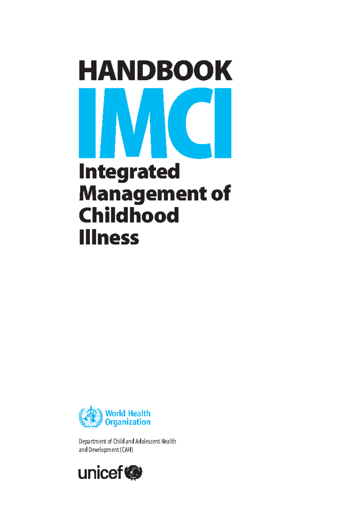 9241546441 - the new - IMCI Integrated Management of Childhood Illness ...