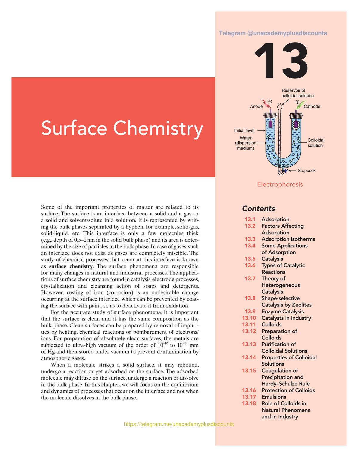 Surface Chemistry - Electrophoresis 13 Surface Chemistry Some Of The ...