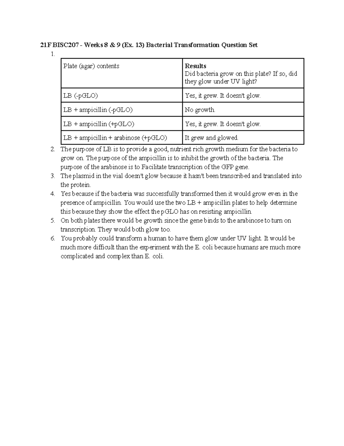 BISC+207+Week+8+26+9+Post+Lab - 21F BISC207 - Weeks 8 & 9 (Ex. 13 ...