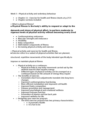 HLTH 102 Wk1 - notes from first lecture - HLTH 102: Week 1 Lecture 1 ...