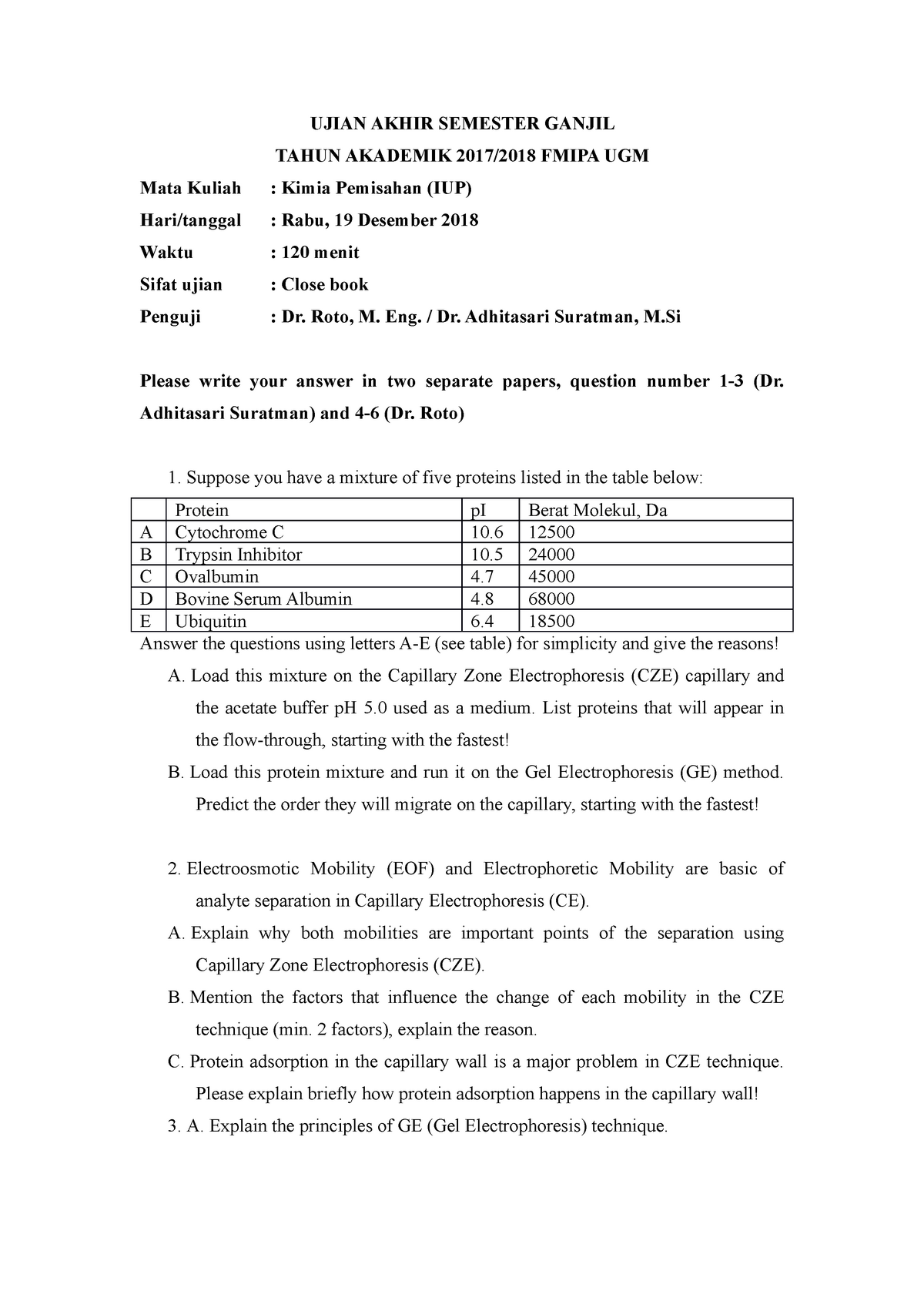 Exam 19 December 2018, questions - UJIAN AKHIR SEMESTER GANJIL 