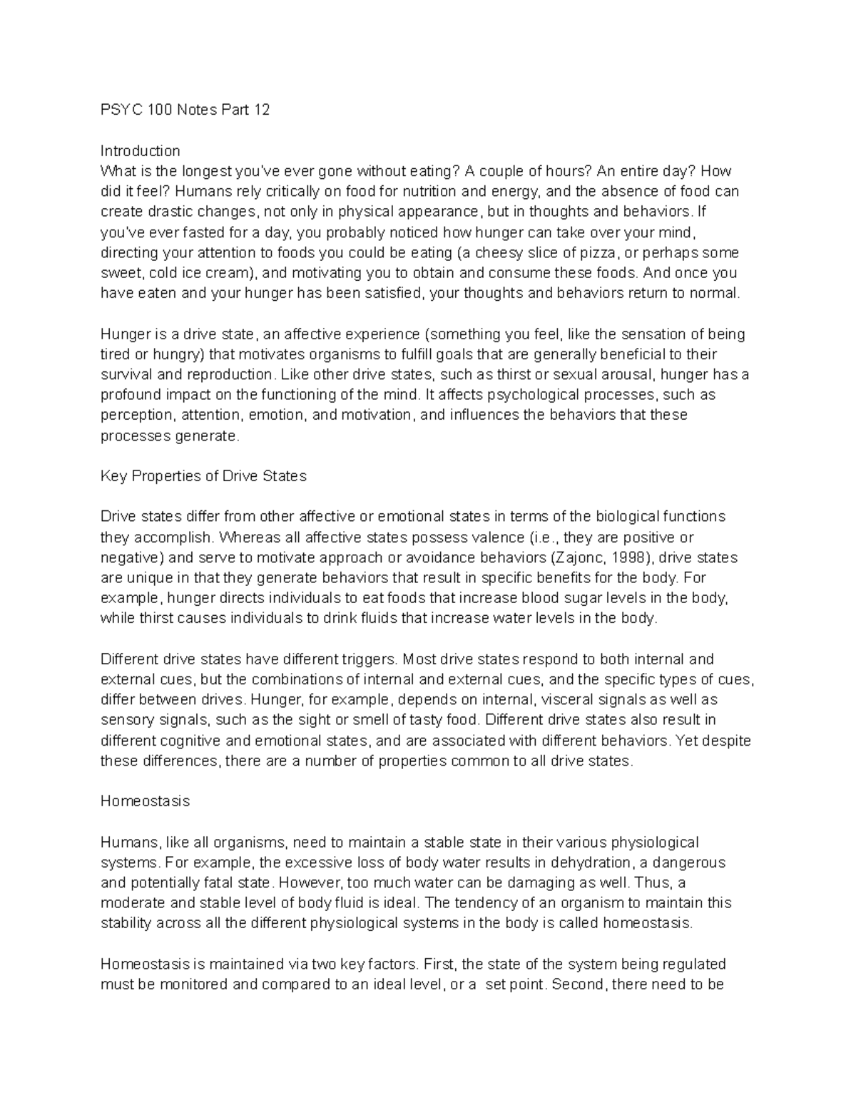 PSYC 100 Notes Part 12 - PSYC 100 Notes Part 12 Introduction What is ...