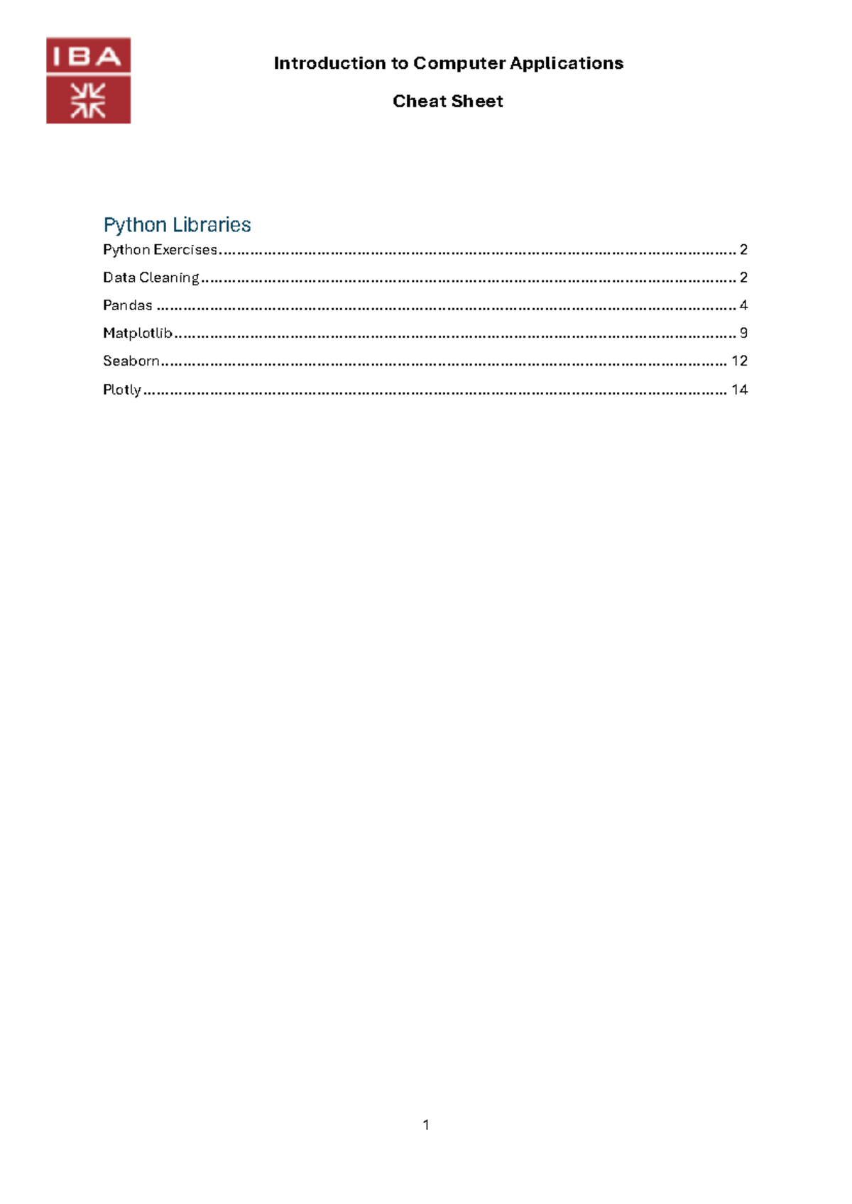 Updated Cheat Sheet - mn mn nm - Cheat Sheet Python Libraries Python ...