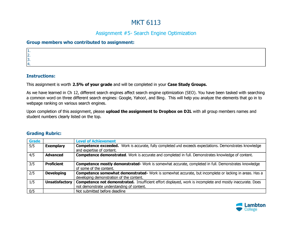 assignment search engine