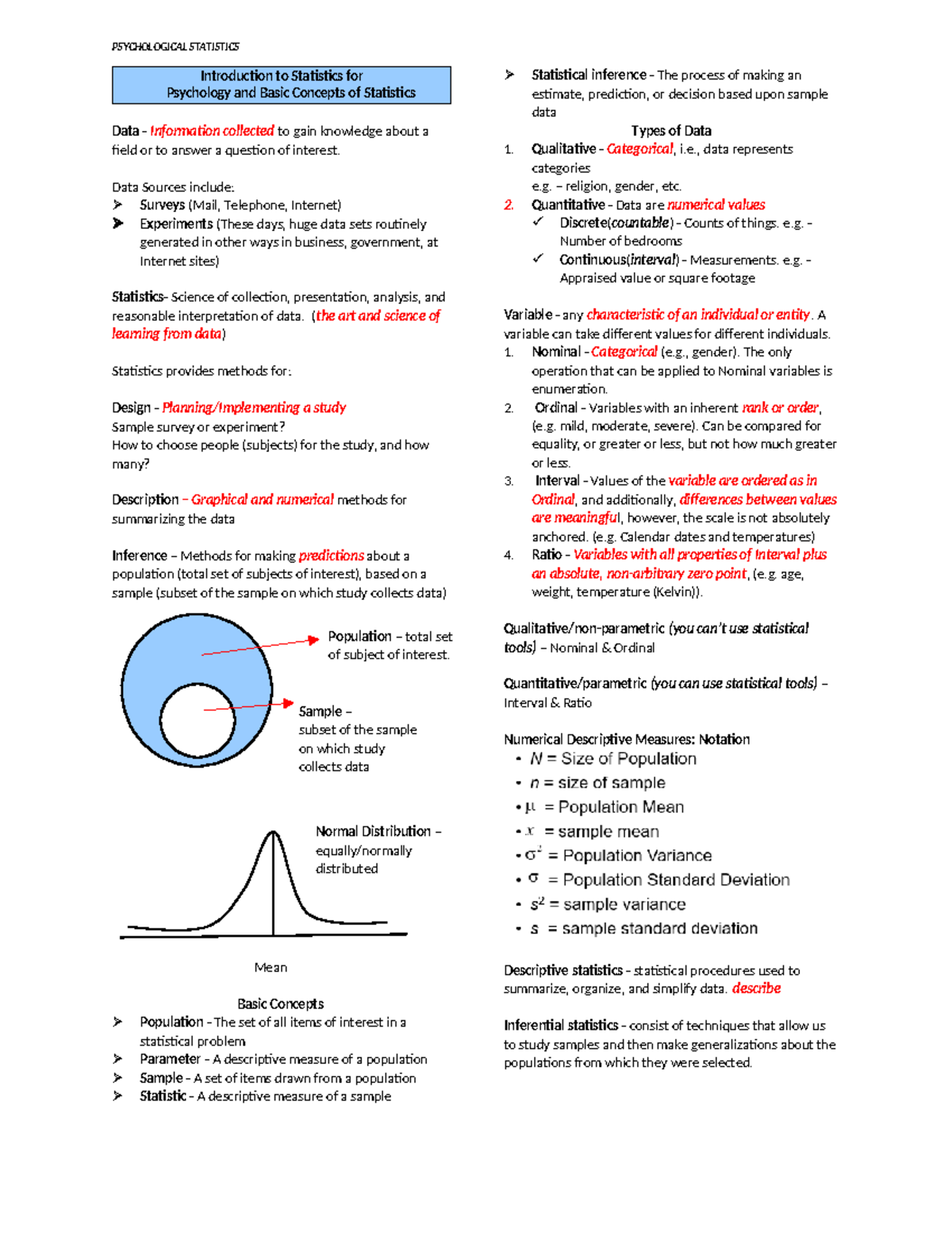 Psychological-Statistics - Introduction to Statistics for Psychology ...