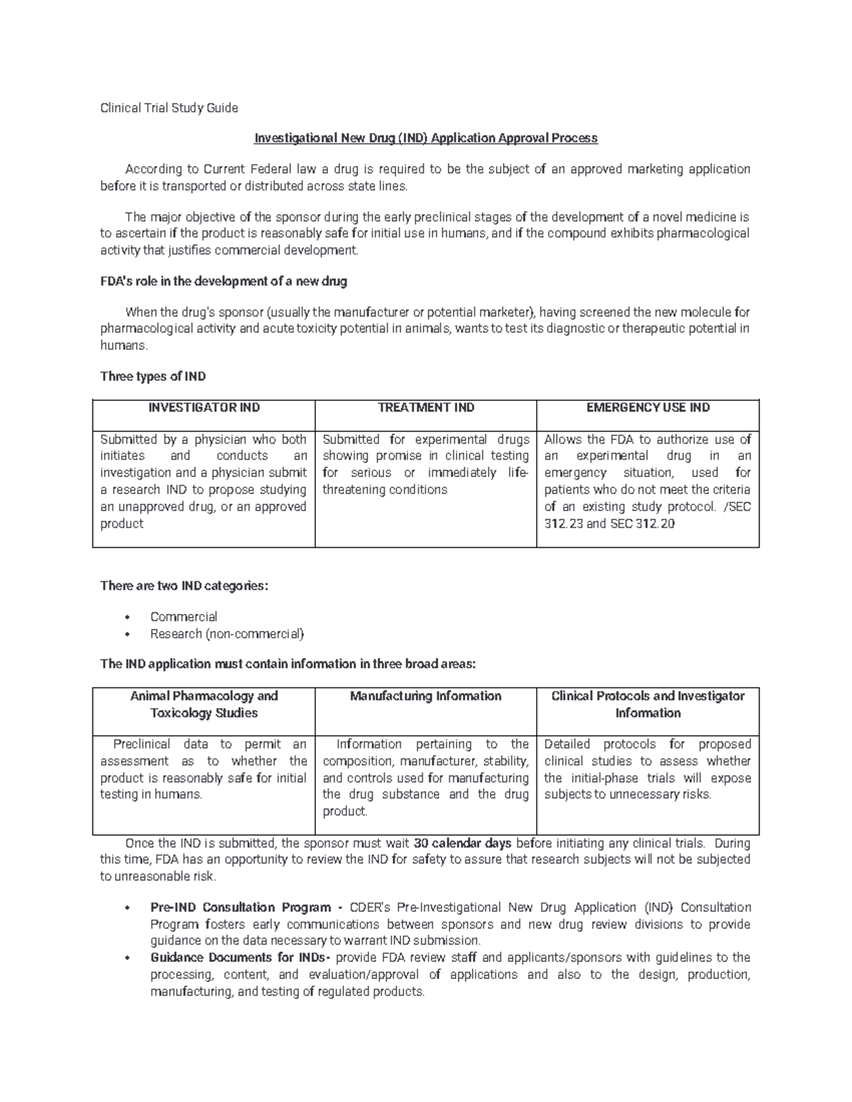 Study Notes (CC) - For Academic Purposes only - Clinical Trial Study ...