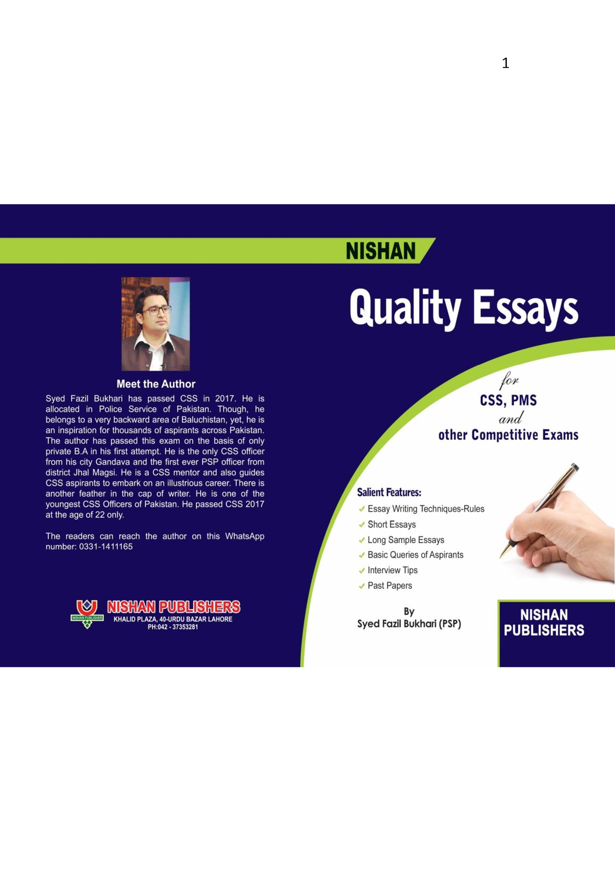 quality essays book by fazil bukhari pdf