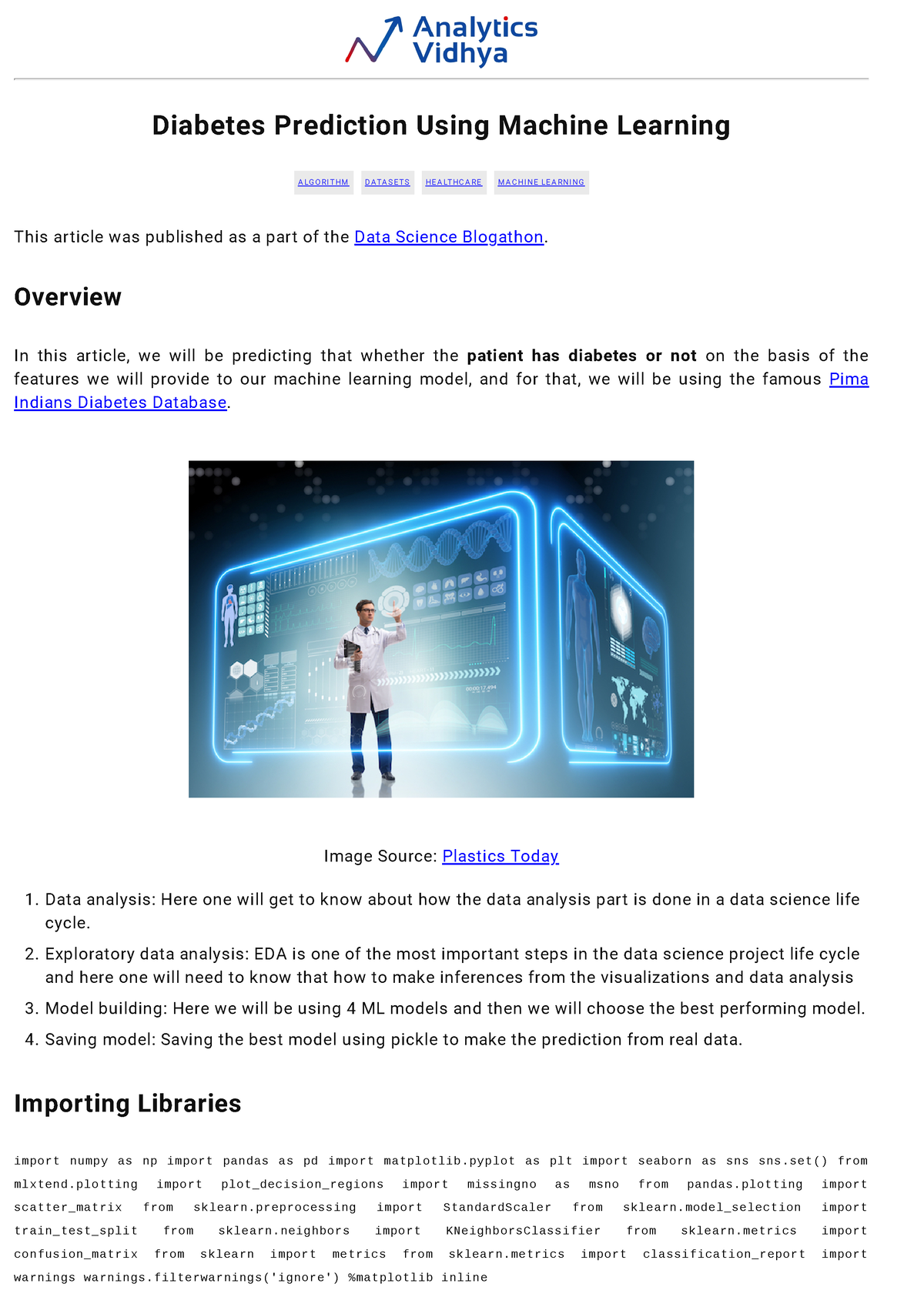 diabetes prediction using machine learning thesis