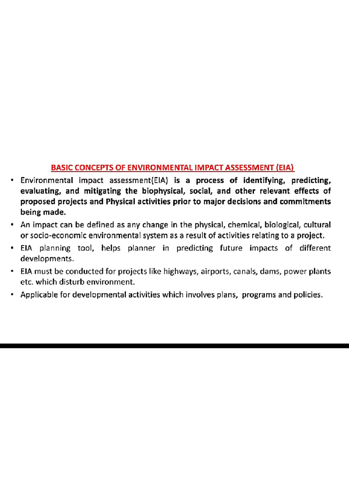 EIA - eia - Environmental impact assessment - Studocu