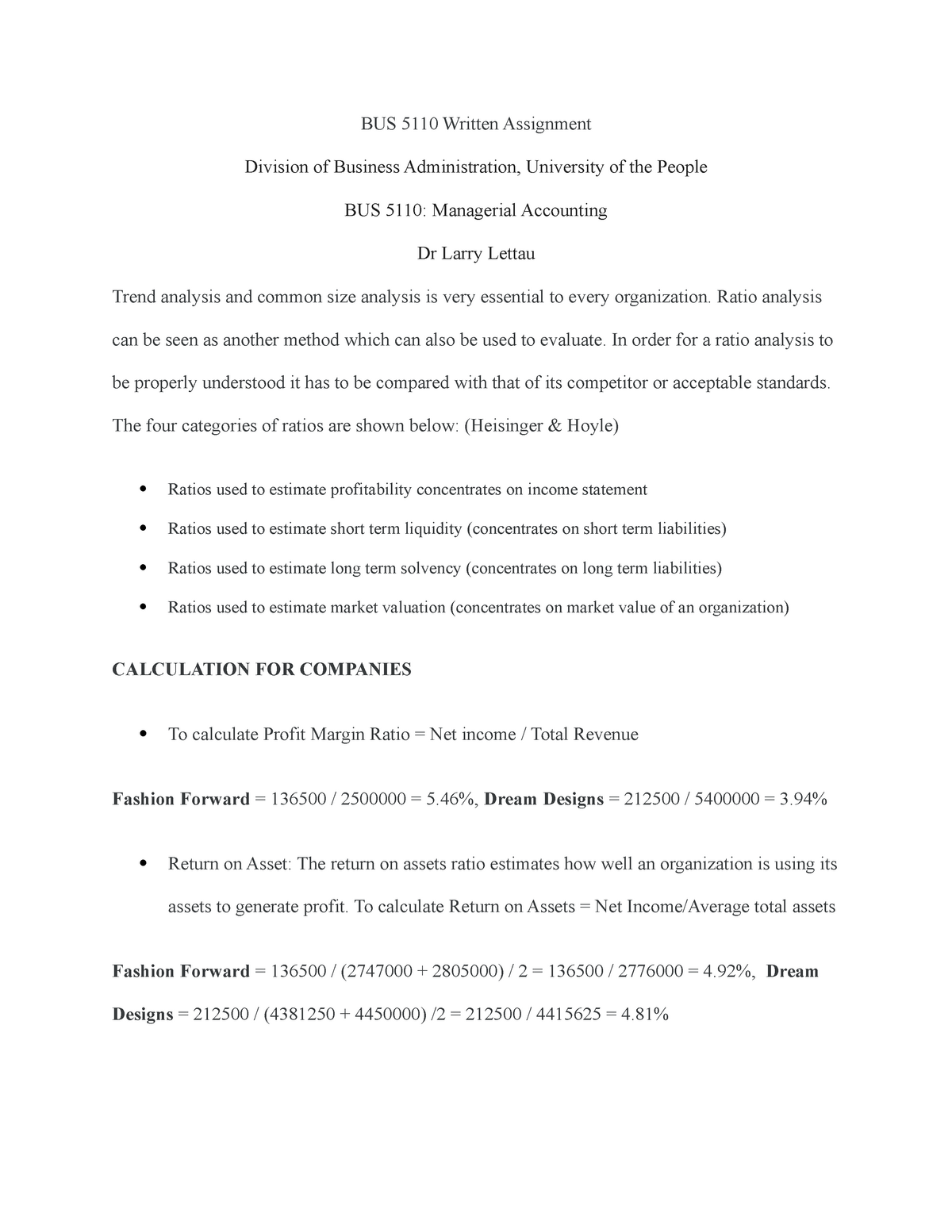 BUS 5110 - Written Assignment - BUS 5110 Written Assignment Division Of ...