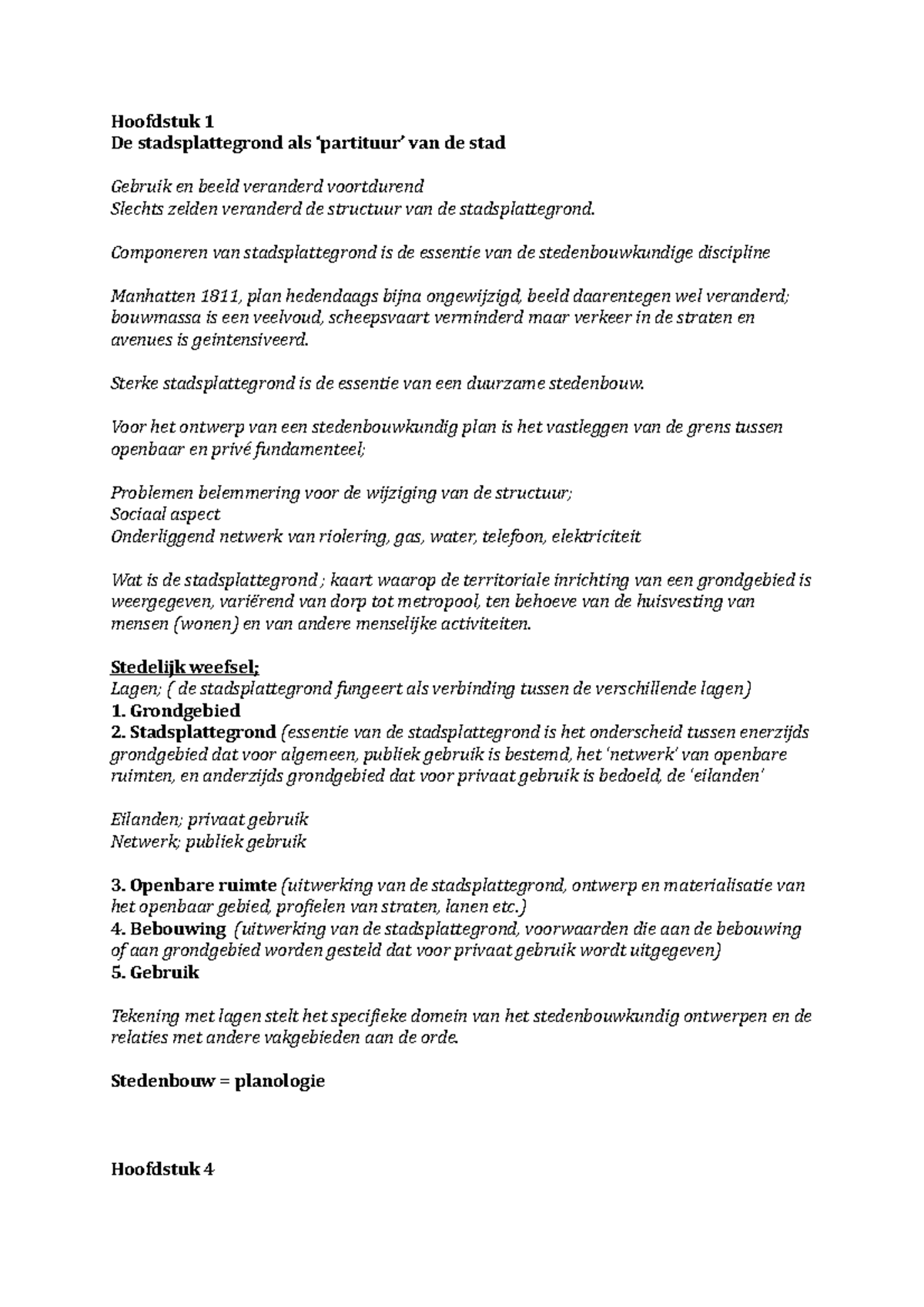 Samenvatting Hoofdstuk 1 - Hoofdstuk 1 De Stadsplattegrond Als ...