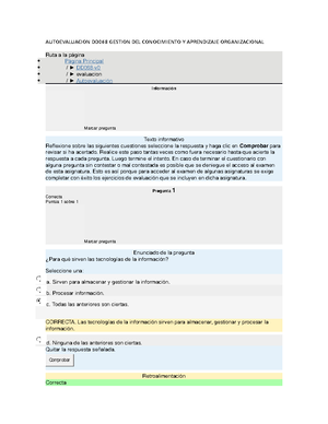 DD068 Prueba Diagnostica Gestion Del Conocimiento - Ruta A La Página ...