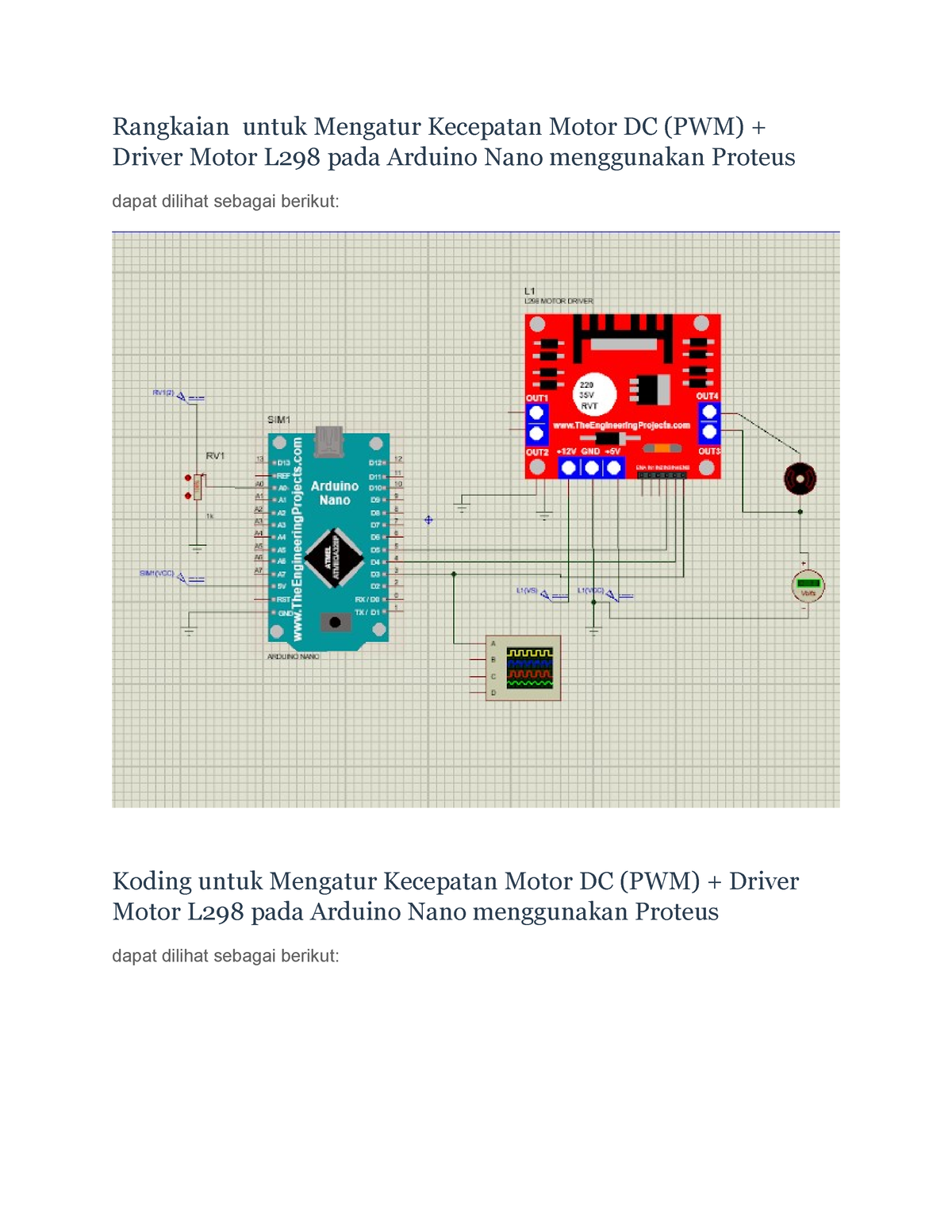 Kecepatan Motor DC Dengan PWM - Rangkaian Untuk Mengatur Kecepatan ...