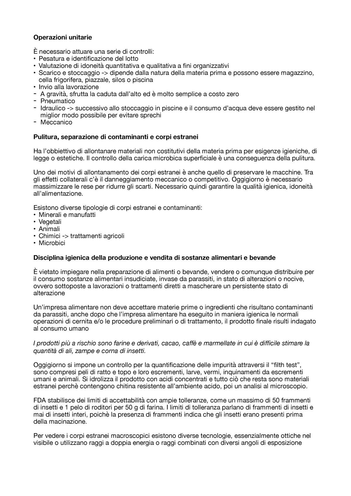 Operazioni unitarie riassunto. pdf - Operazioni unitarie È necessario ...