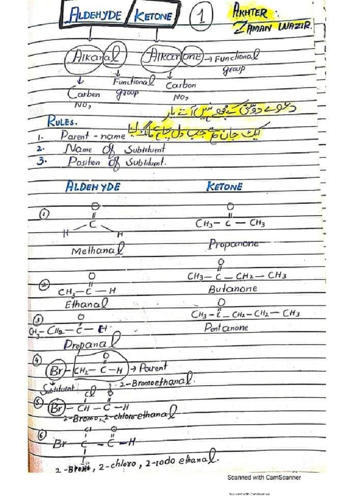 Sir asad Tricks-1 - Descriptive - ALDEHYDE KETONE 1 AKHTER : ZAMAN ...