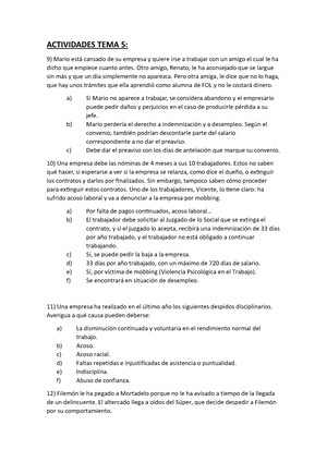 Actividades Tema 6 - Solucionario Tema 6 De FOL Ejercicios 3, 4, 5, 6 ...