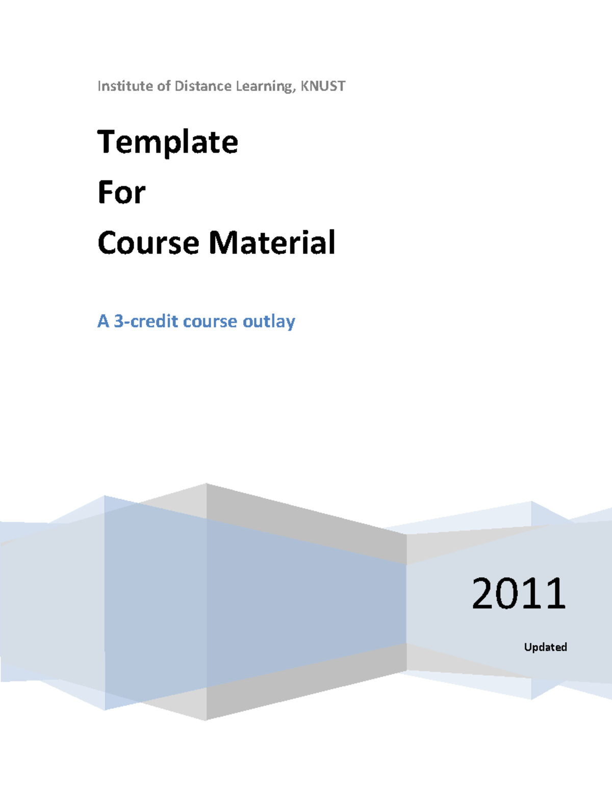MCS 373 notes daniel i Institute of Distance Learning, KNUST 2011