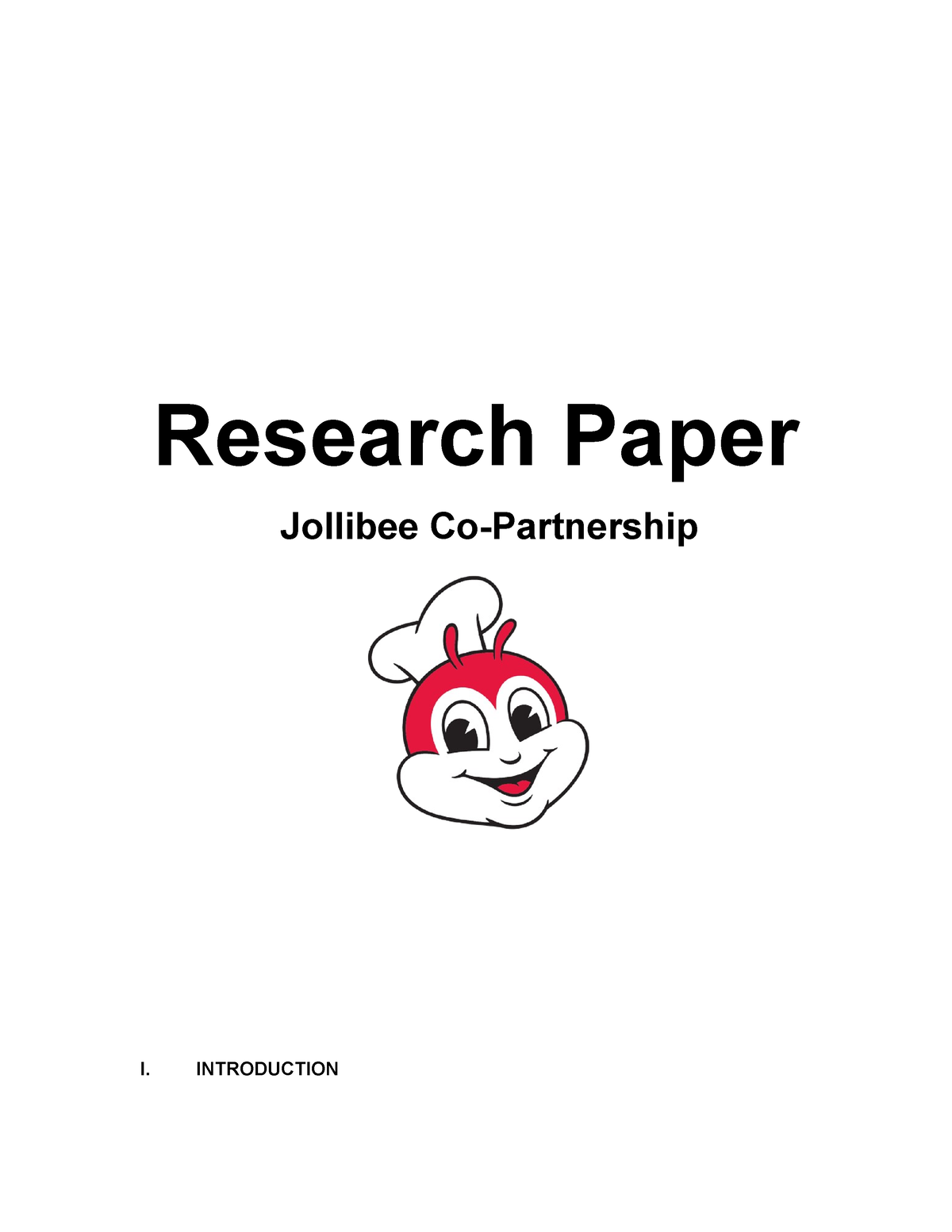 jollibee research paper introduction