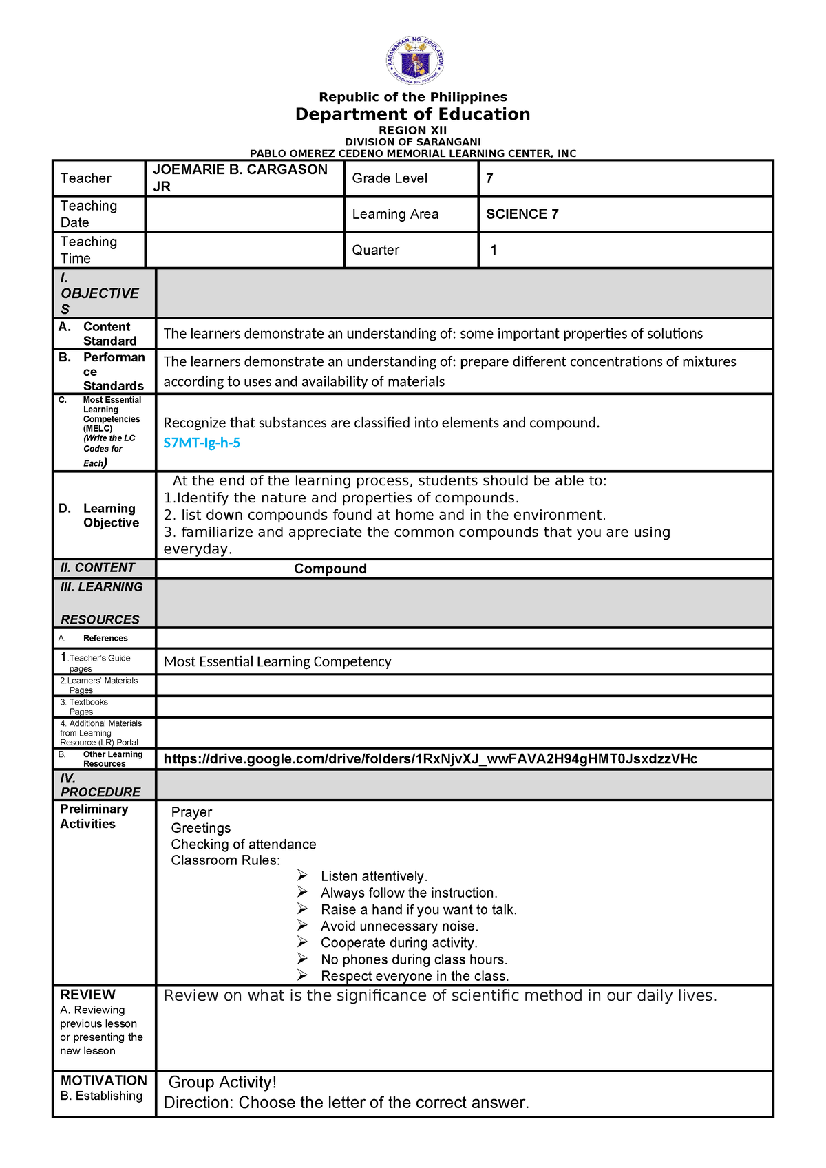 Topic-5 - FOR ASSIGNMENT - Republic of the Philippines Department of ...