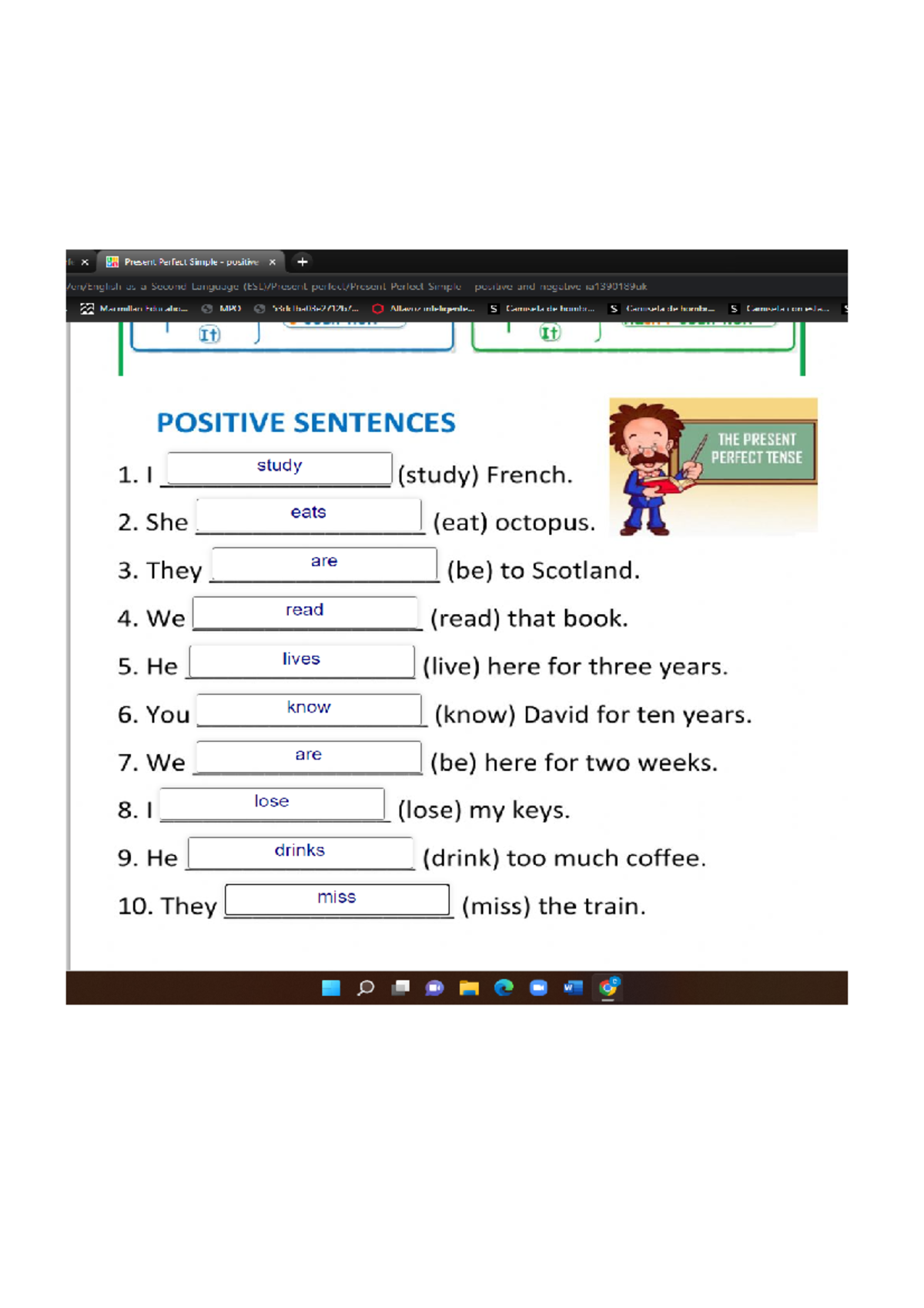 Grammar Practice - present perfect - Gallardo Polo Camila - Inglés I ...