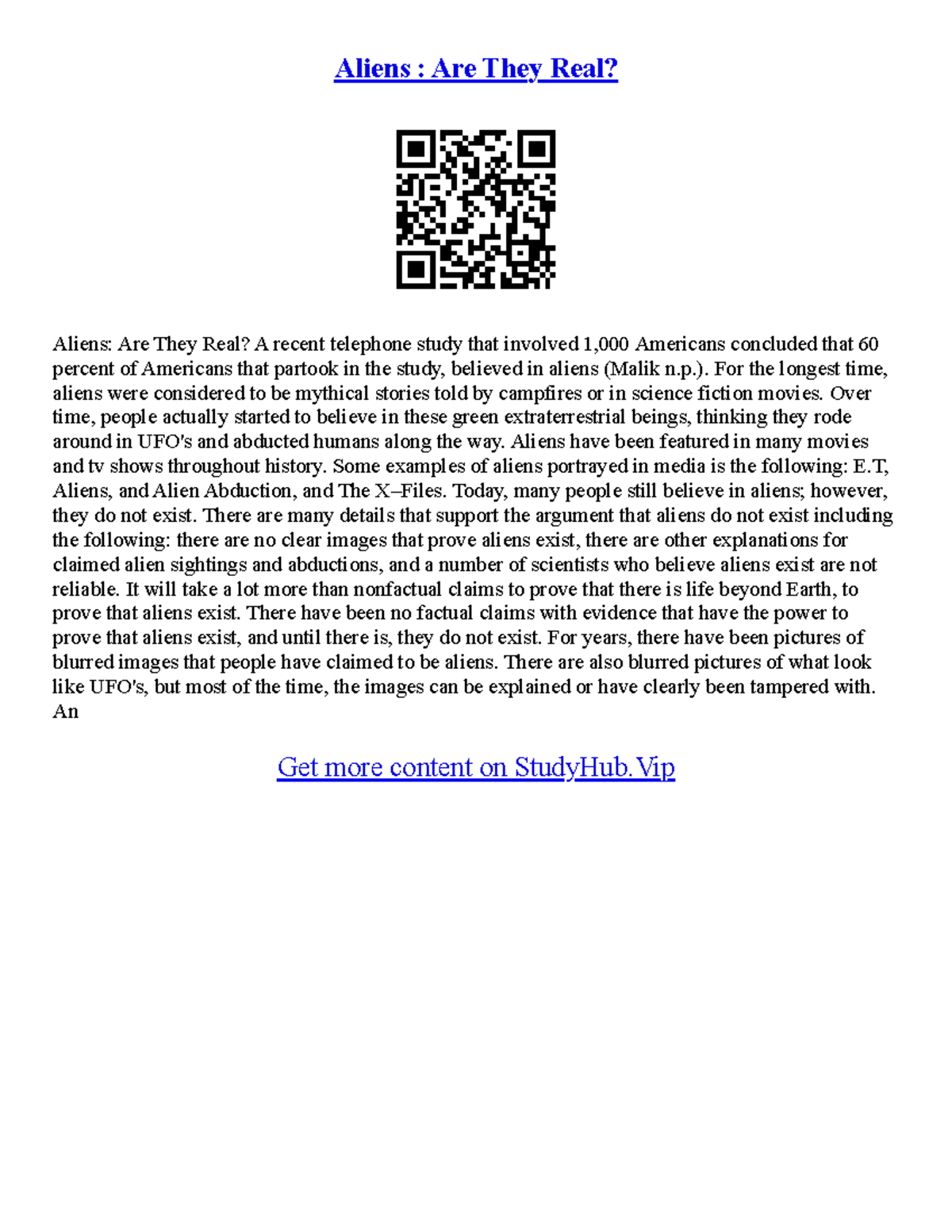 Do Aliens Exist Essay - Aliens : Are They Real? Aliens: Are They Real ...