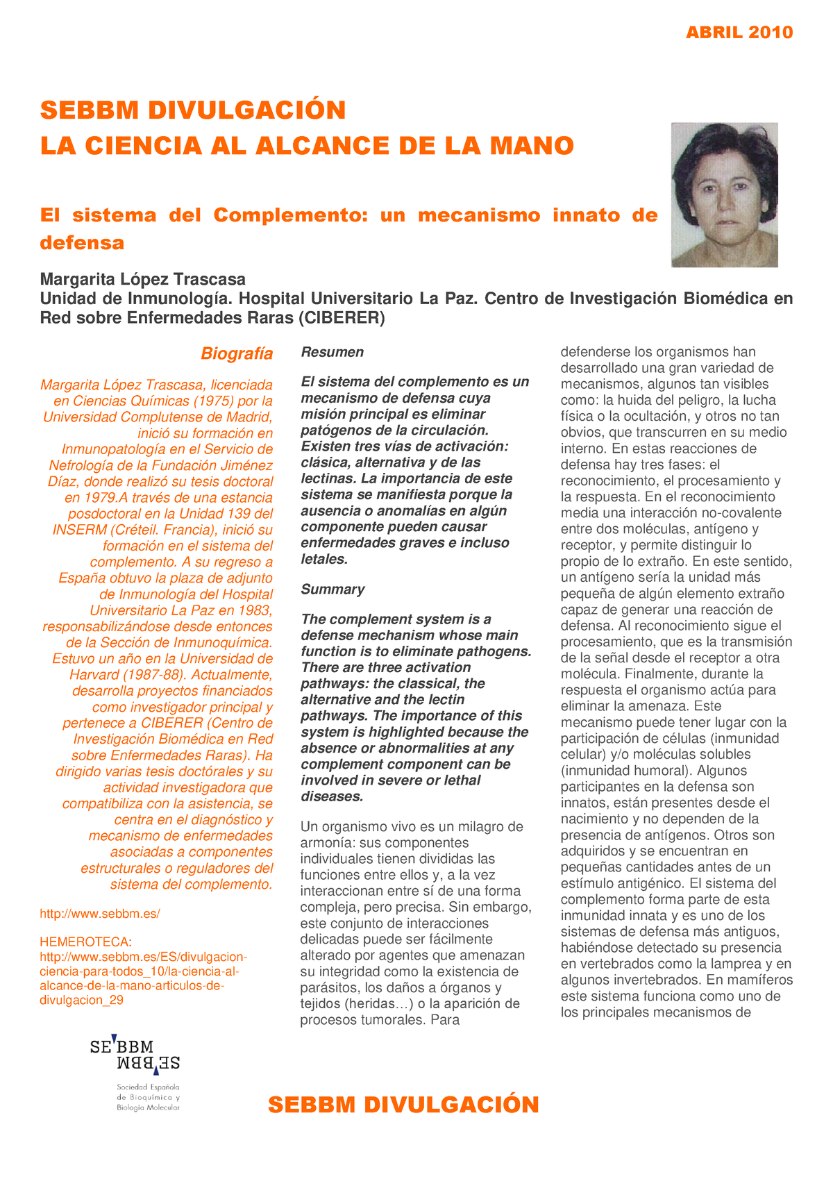 Articulo Complemento - ABRIL 2010 SEBBM DIVULGACI”N SEBBM DIVULGACI”N ...