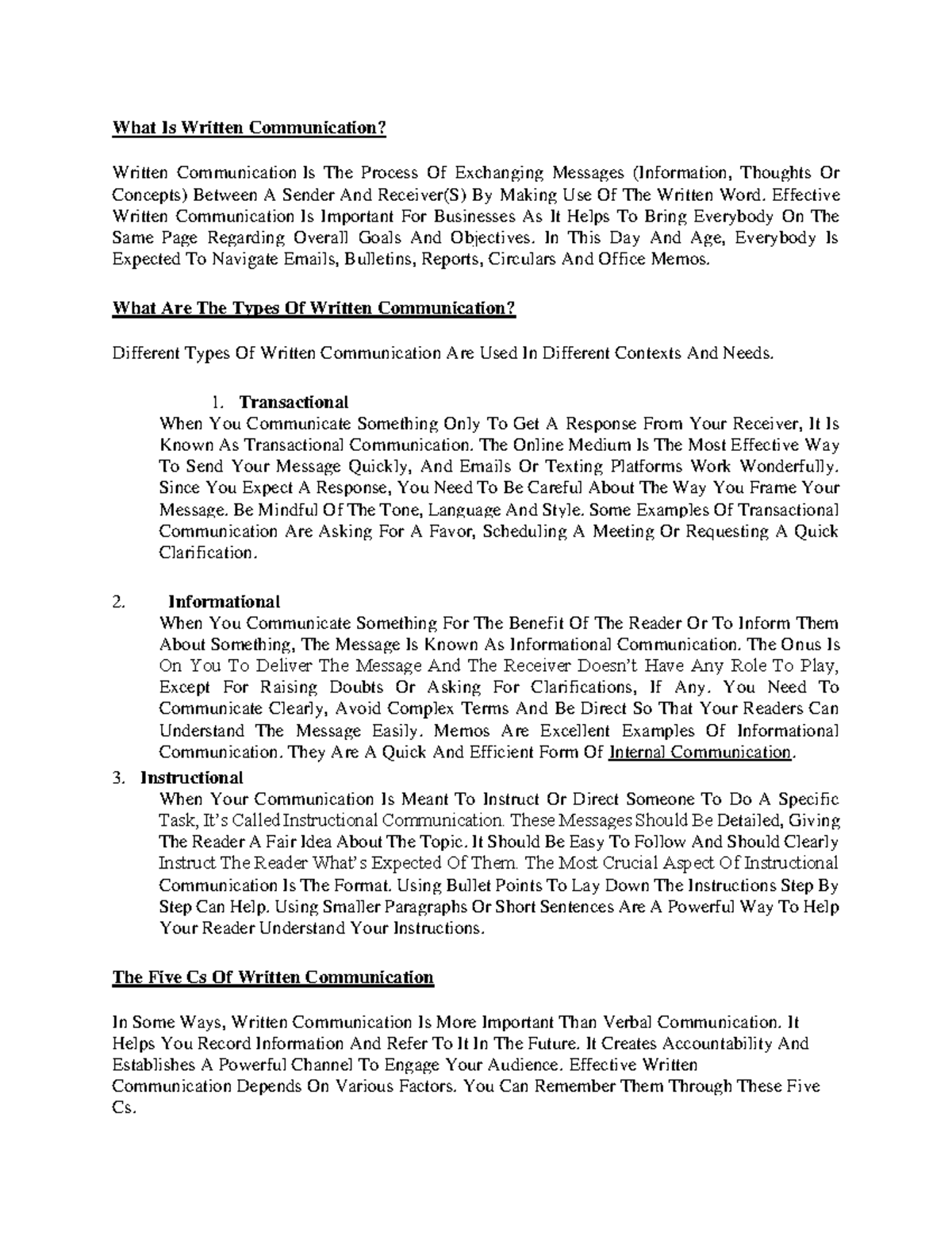 Written Communication - What Is Written Communication? Written ...
