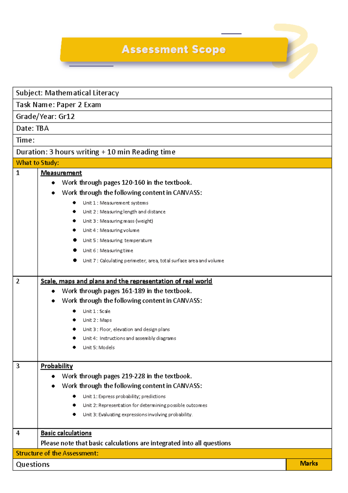 MLIT Paper 2 Scope Prelim - Subject: Mathematical Literacy Task Name ...