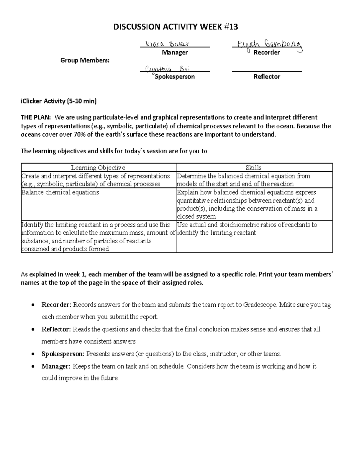 Discussion+Worksheet+Week+13 - DISCUSSION ACTIVITY WEEK # 13 Group ...