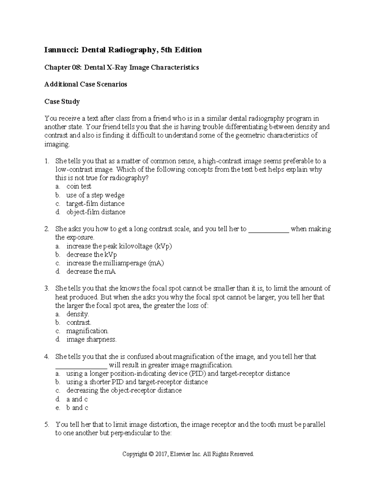 Chapter 008 uytdiofuyghpjiuky Iannucci Dental Radiography, 5th