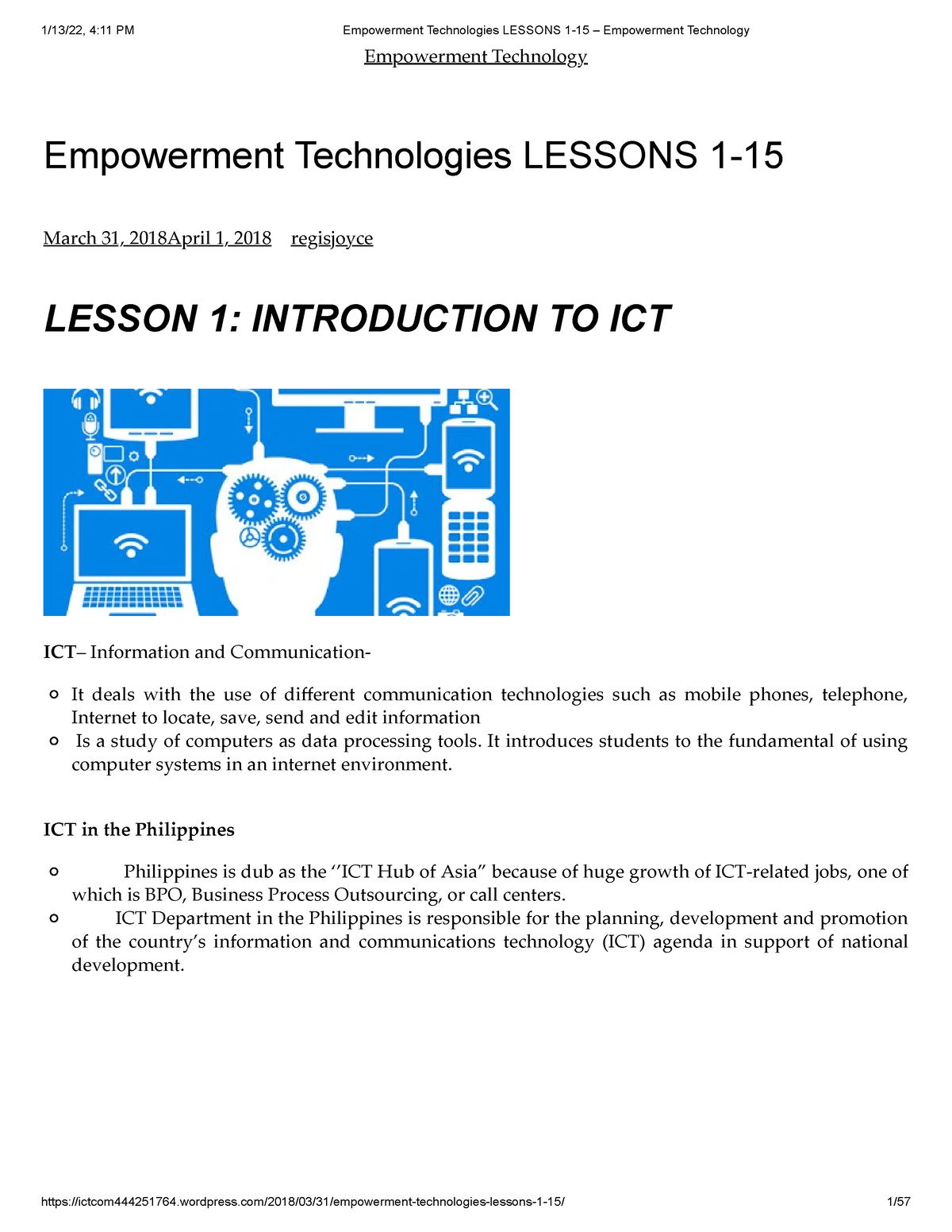 Empowerment Technologies Lessons 1-15 – Empowerment Technology ...