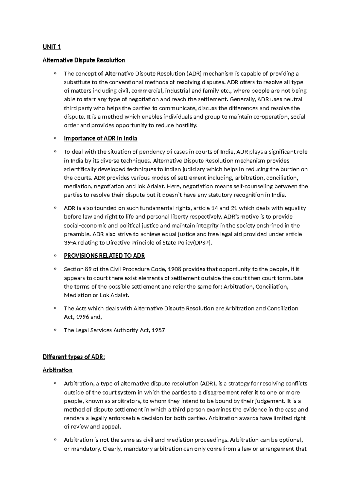 Alternative Dispute Resolution - ADR offers to resolve all type of ...