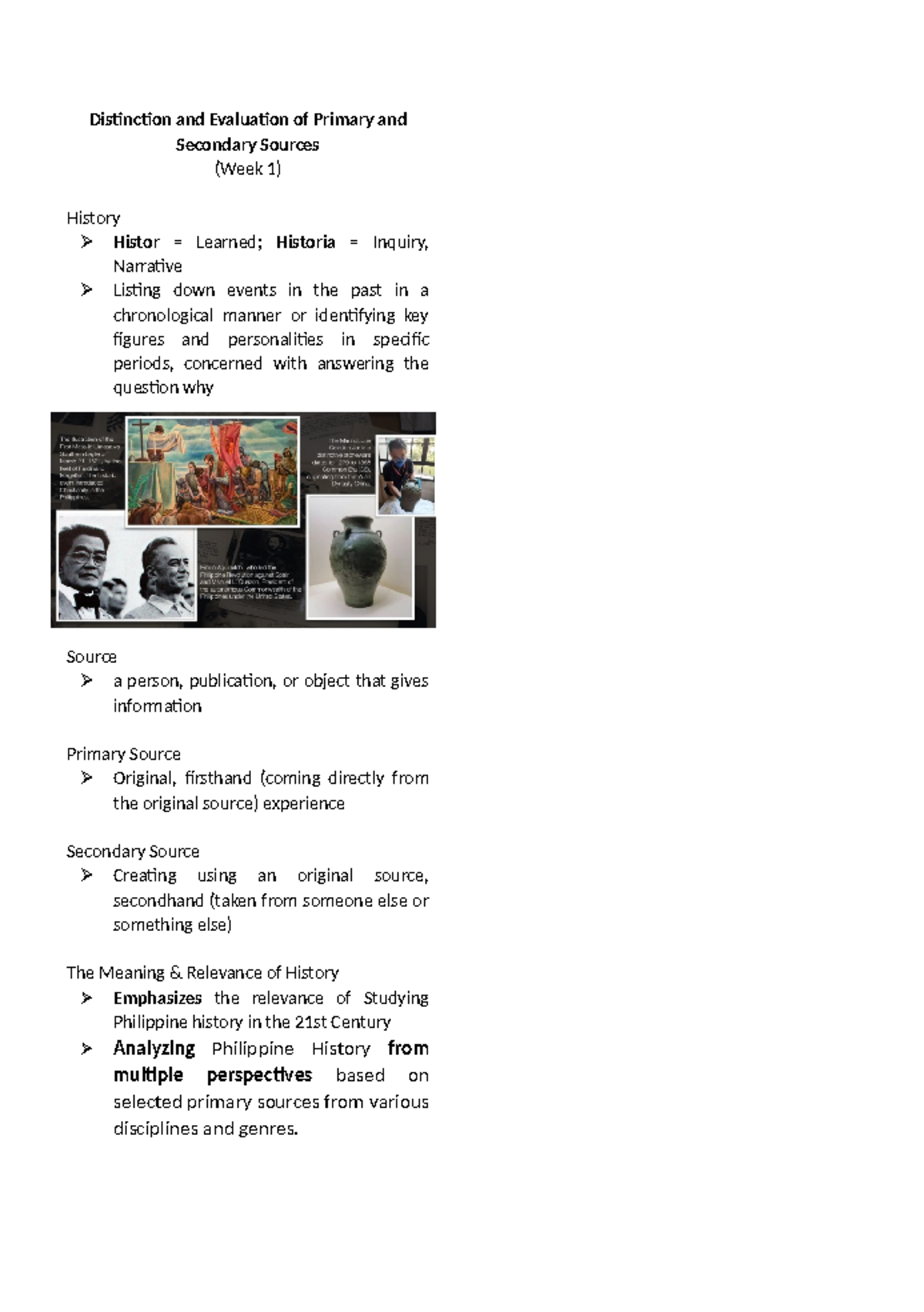 RPH Pointers to Review - Lecture - Distinction and Evaluation of ...
