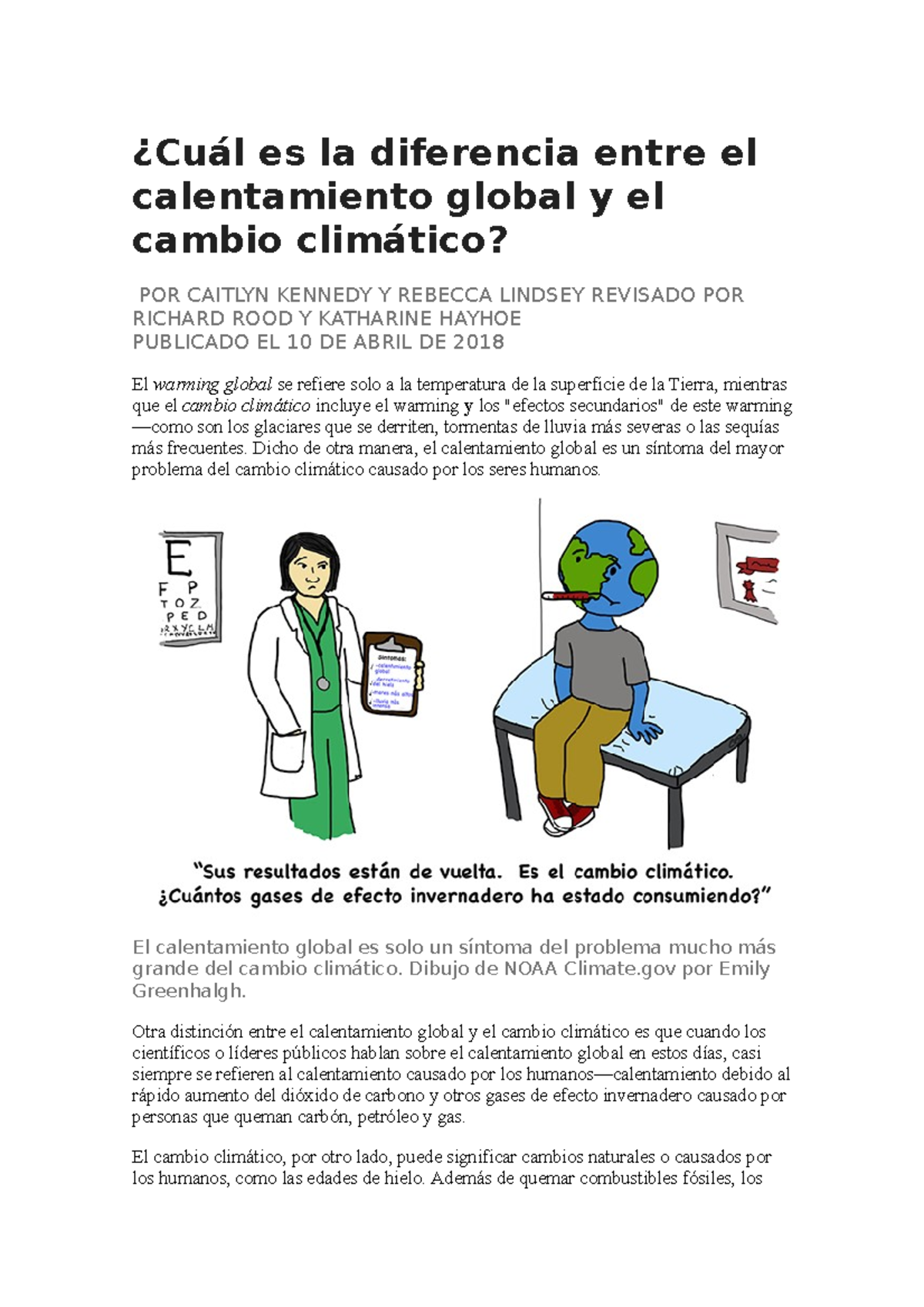Calentamiento global en los últimos años - ¿Cuál es la diferencia entre ...