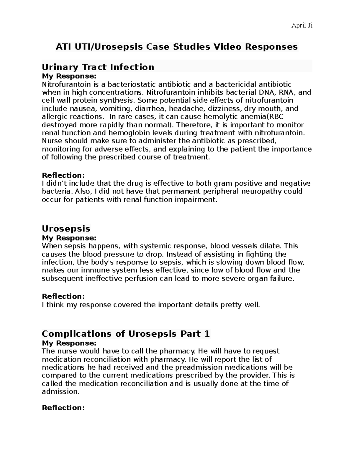 ati video case study urosepsis