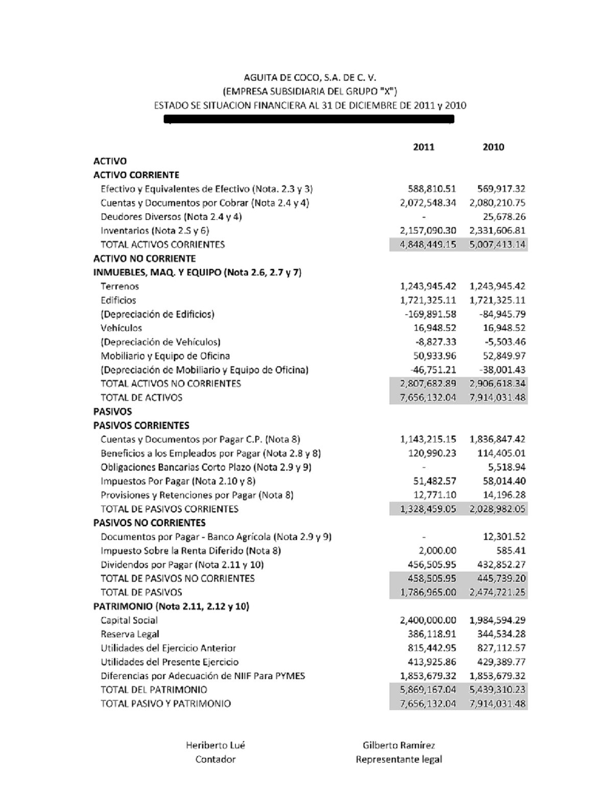 Modelo De Estado De Situacion Financiera - Fundamentos De Contabilidad ...