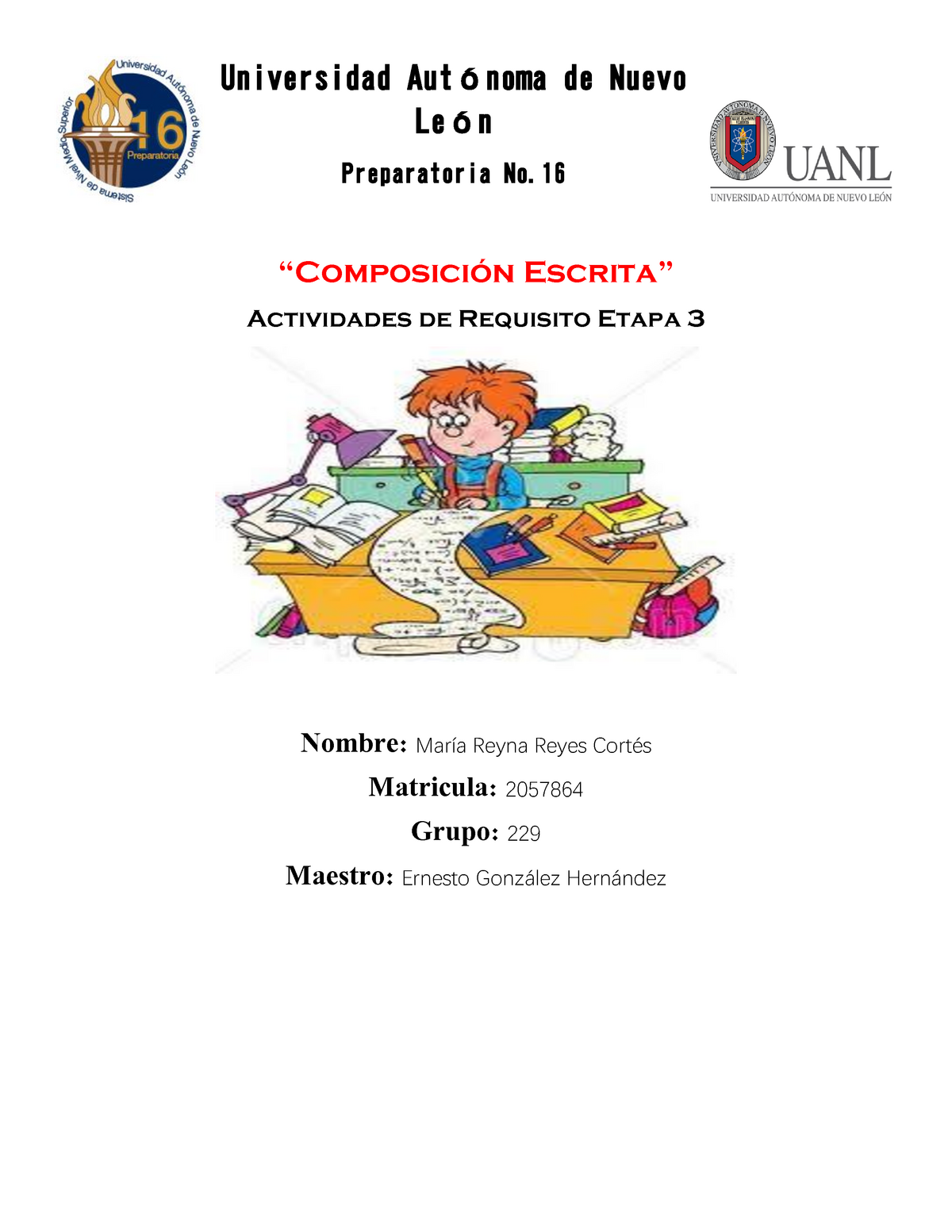 Actividades De Requisito De Composicion Escrita Etapa 3 “composición Escrita” Actividades De 2794