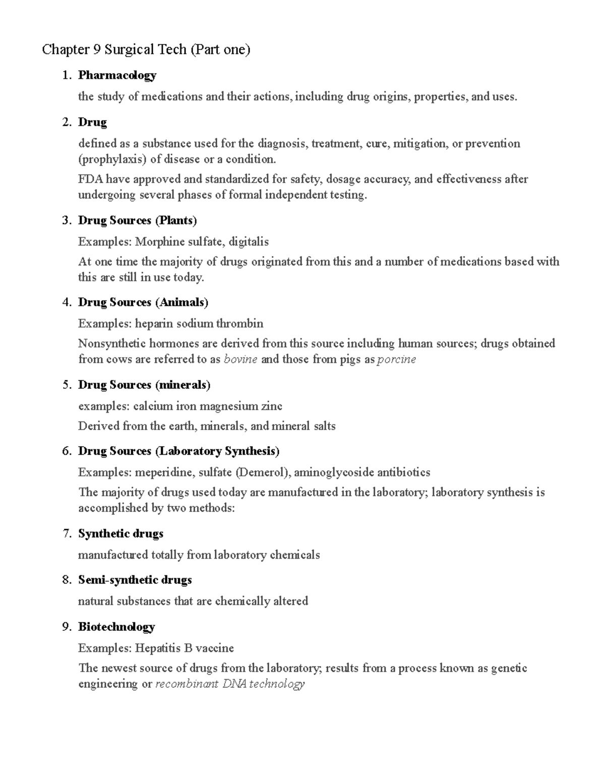 Print Chapter 9 Surgical Tech (Part one) flashcards - Easy Notecards ...
